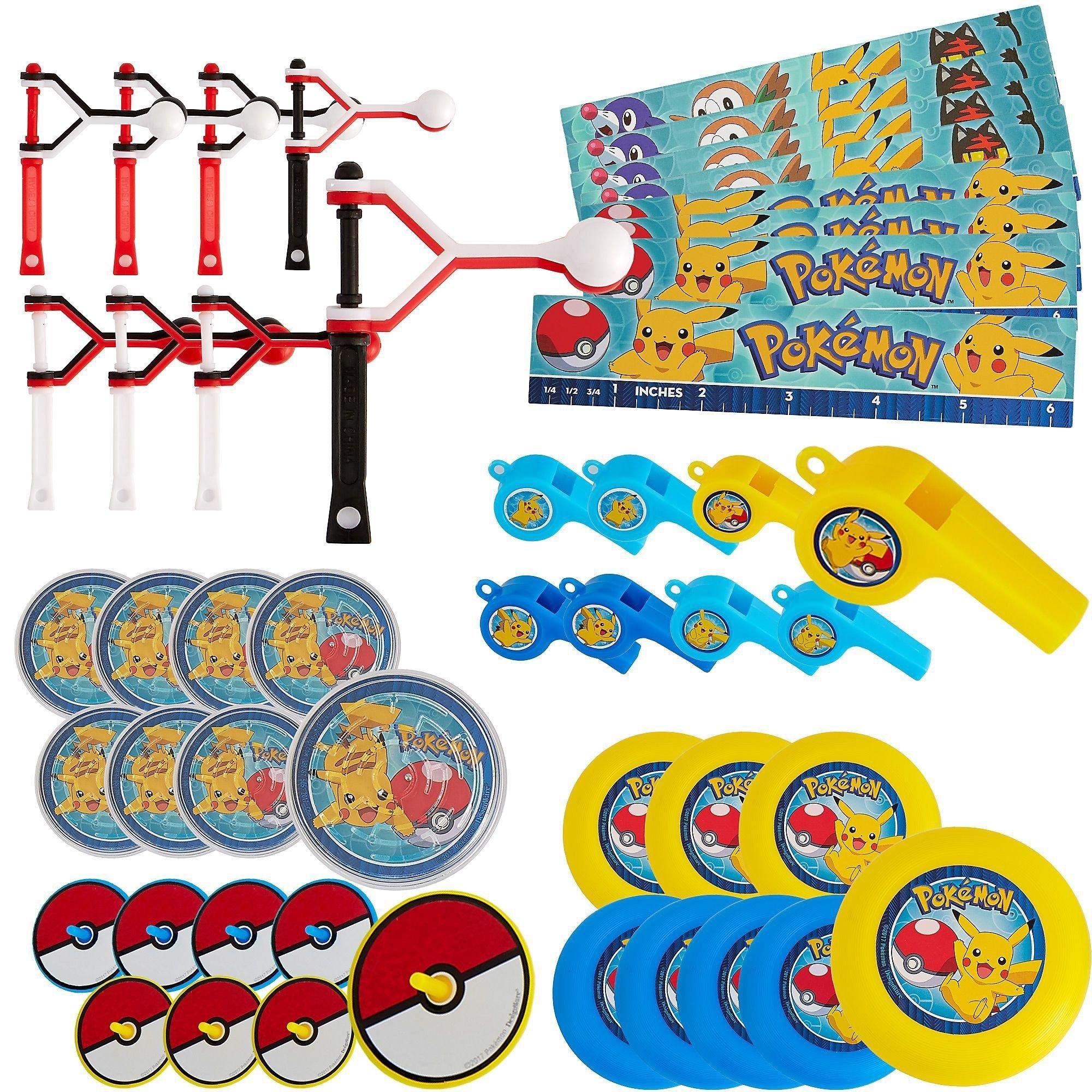 Pokémon Classic Birthday Party Supplies Pack for 8 Guests - Kit Includes Plates, Napkins, Table Cover, Banner Decoration, Lanterns, Centerpiece, Favors with Bags & Pinata